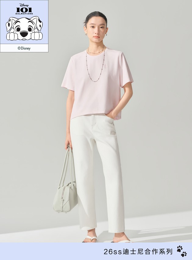 DISNEY｜刺繡短版上衣