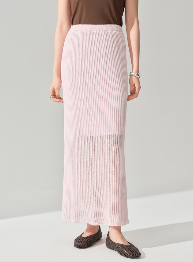 慵懶直身混紡長裙