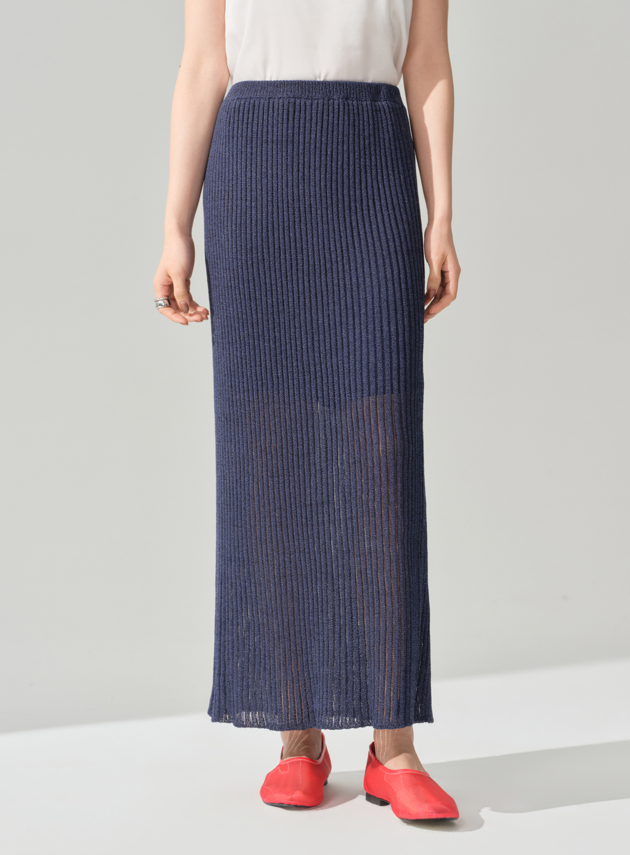 慵懶直身混紡長裙