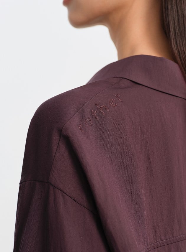 時髦兩穿式寬領襯衫