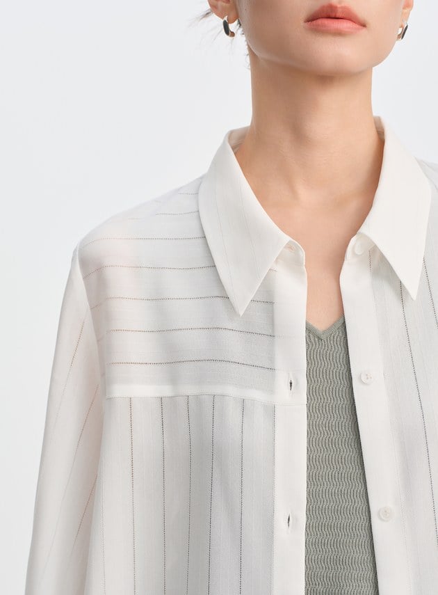 細緻直條肌理襯衫