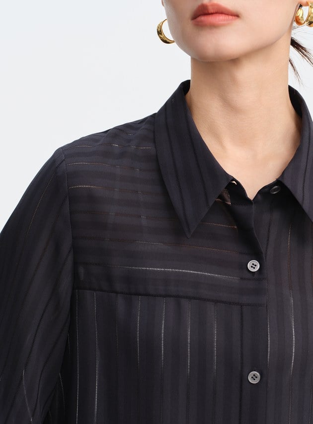 細緻直條肌理襯衫