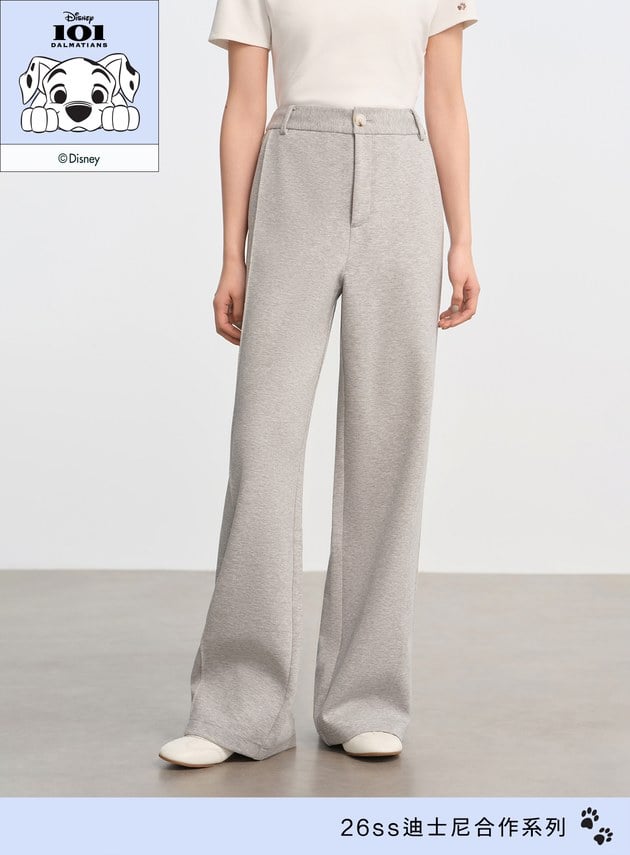 DISNEY｜質感細節直筒衛褲