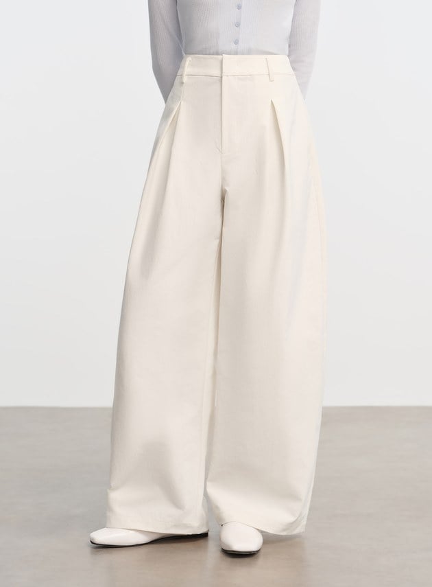 率性廓型彎刀褲