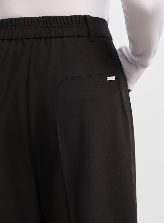 經典打摺修身西裝褲