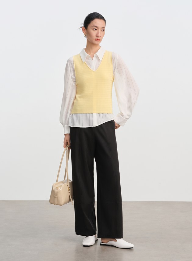 休閒九分彎刀褲