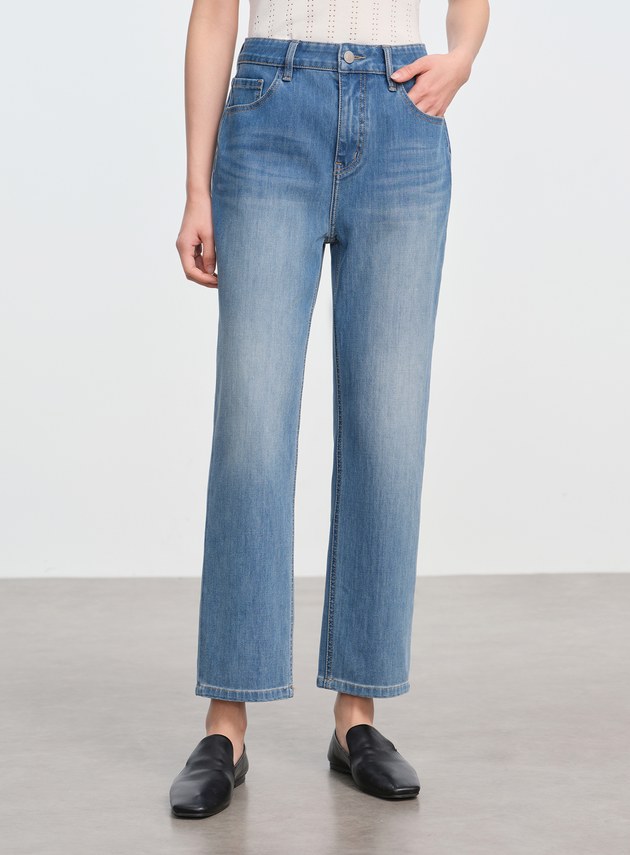 經典修身九分牛仔褲