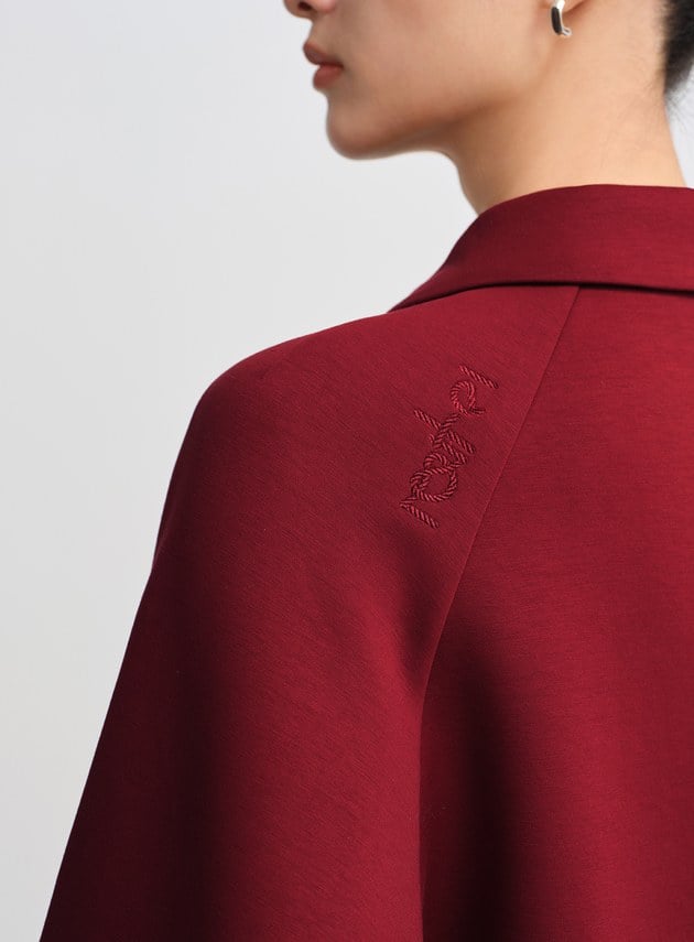 復古半開襟 POLO 上衣