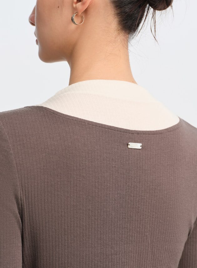 假兩件羅紋羊毛內搭