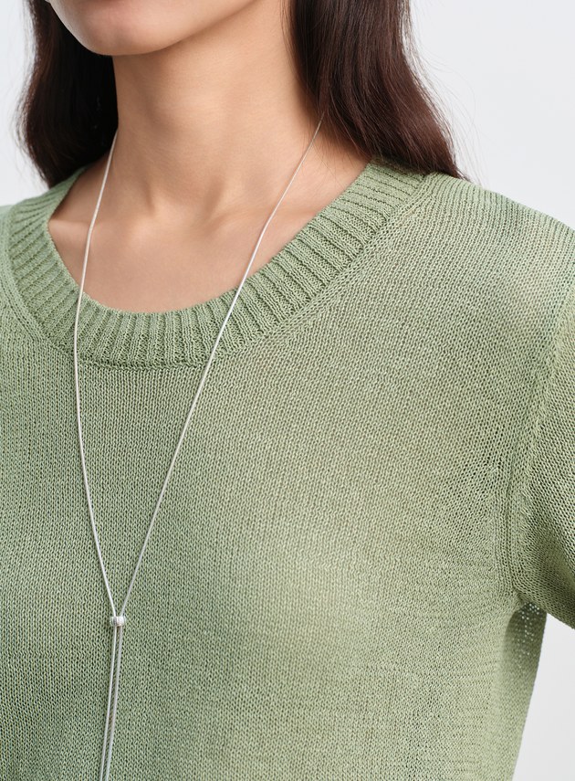 合紙紗線圓領衫