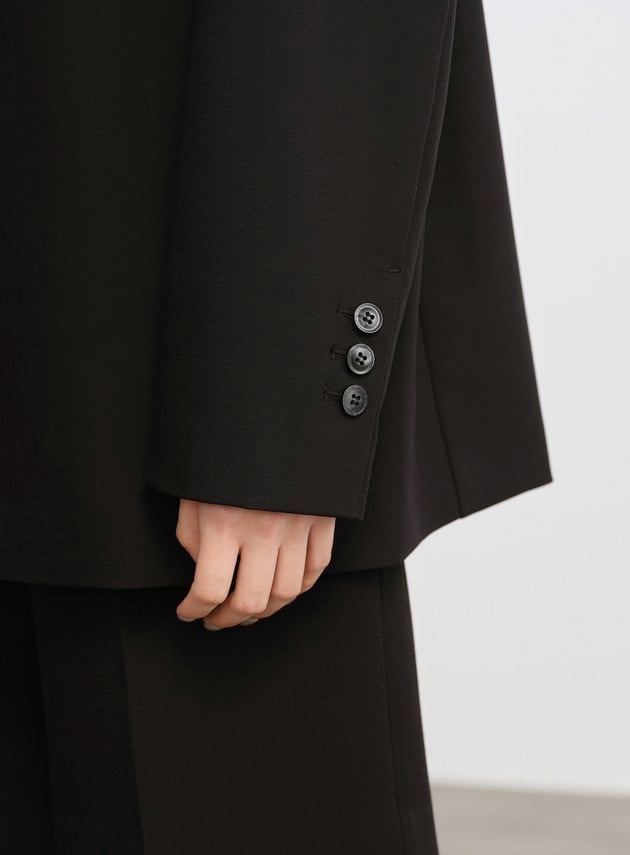 經典假兩件開襟西裝外套