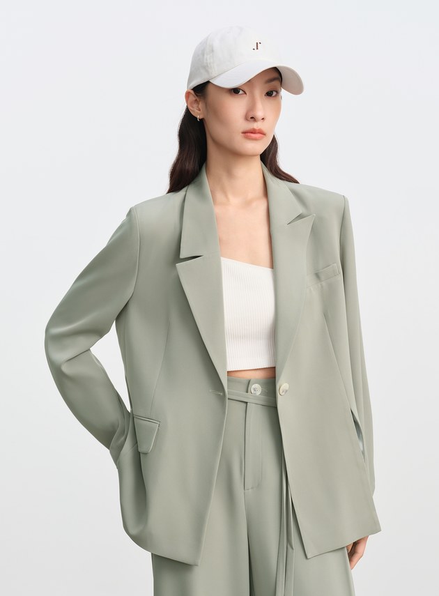 防曬涼感單扣西裝外套