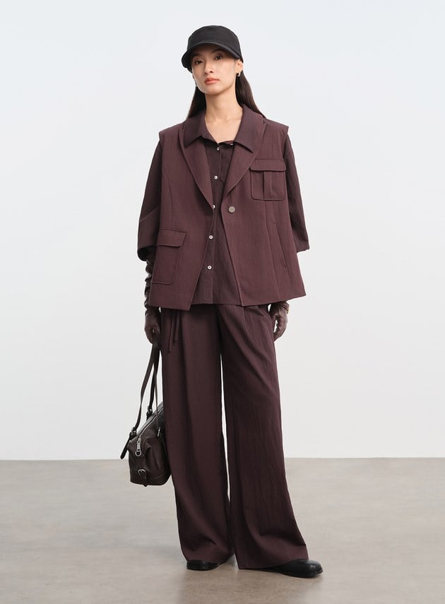 不對稱立體剪裁馬甲