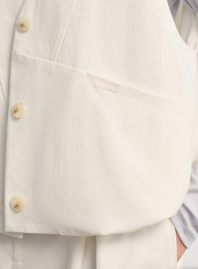 率性立體抽褶背心