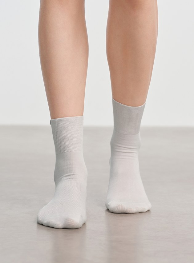 蠶絲莫代爾中筒襪
