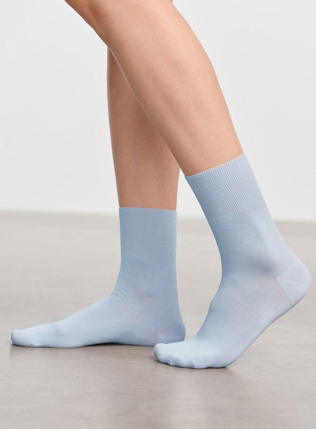 蠶絲莫代爾中筒襪