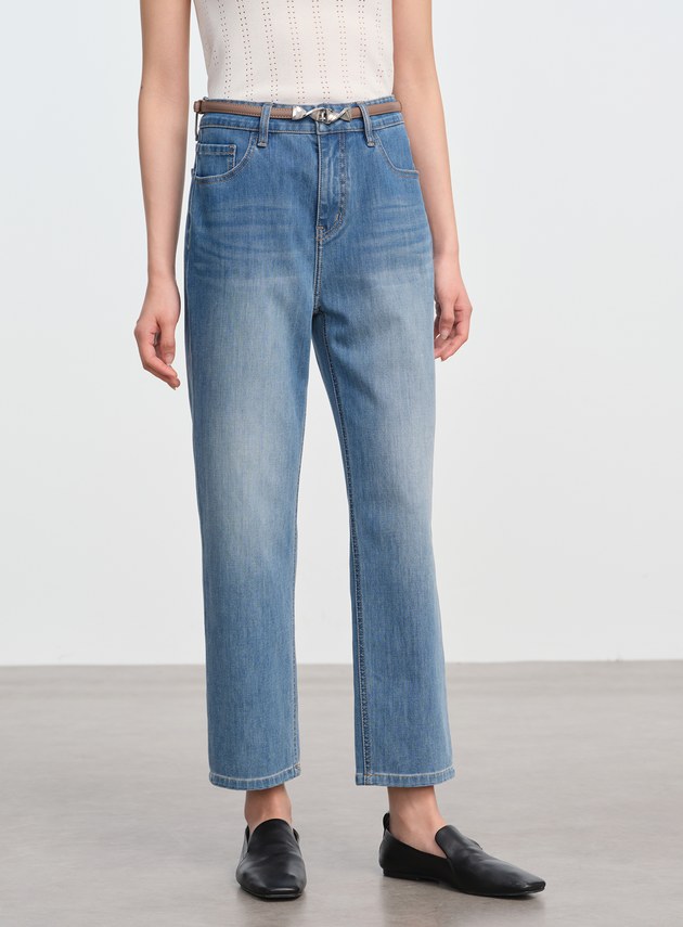 簡約百搭銀扣皮帶