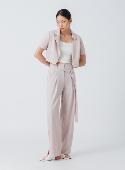 短版短袖西裝外套