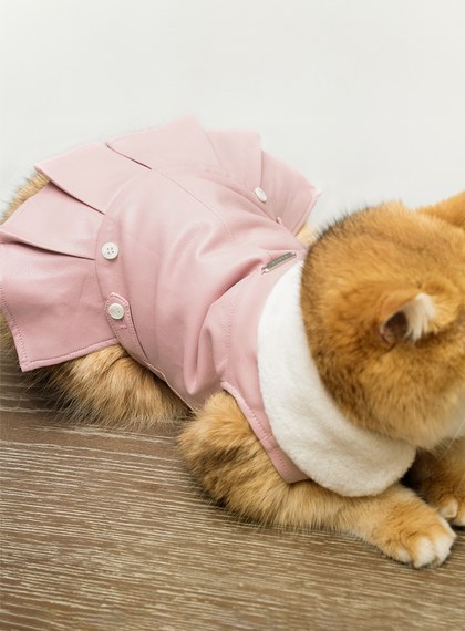 DOSIDO_毛領皮洋裝