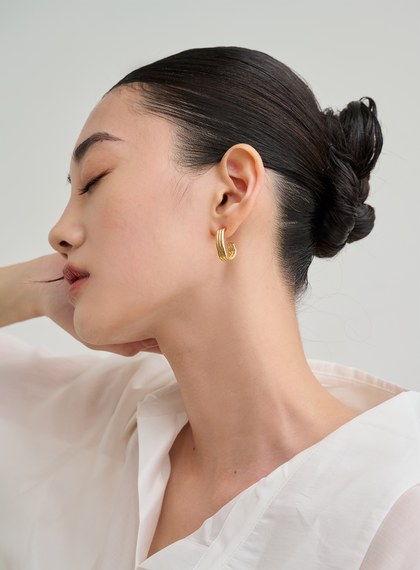 線條曲線感耳環