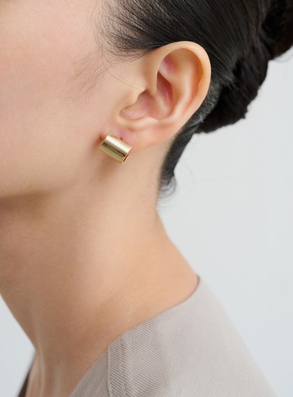 寬邊長型易扣式耳環
