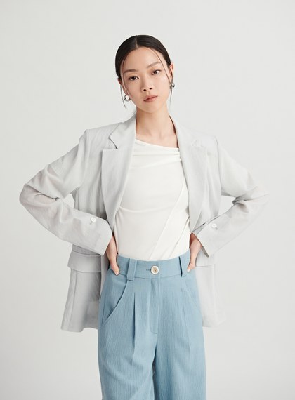 微透肌理感休閒西裝外套