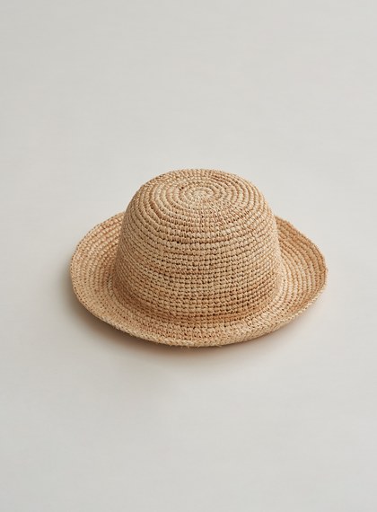 渡假草編鐘型帽