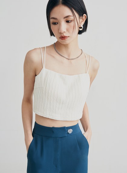 肌理感平口美背BRA背心上衣