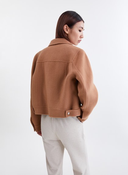 率性工裝風羊毛雙面呢夾克