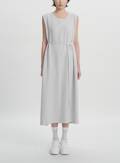 質感垂順綁帶直筒長洋裝