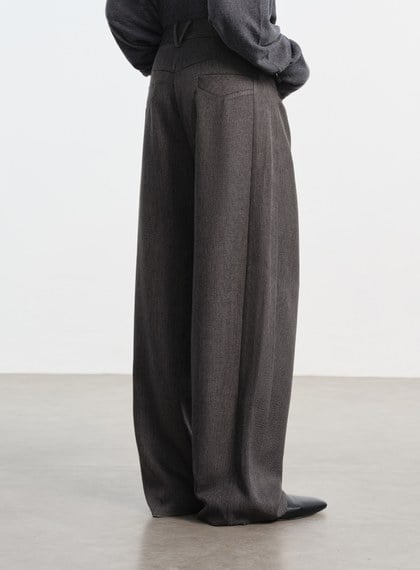 花紗提織工裝彎刀褲