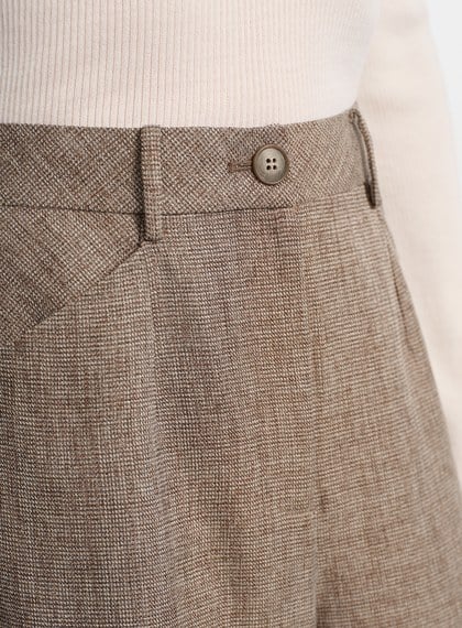 花紗提織工裝彎刀褲