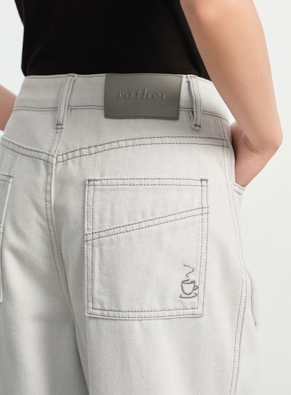 慵懶水洗感牛仔褲