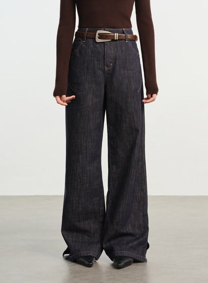 慵懶水洗感牛仔褲