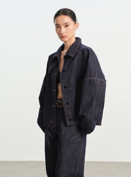 慵懶水洗感牛仔夾克