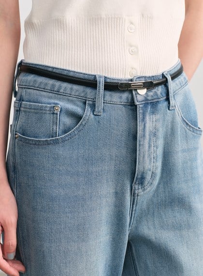 簡約方形金屬頭皮帶