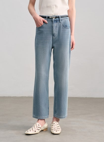 簡約方形金屬頭皮帶