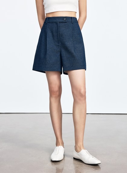 仿牛仔休閒短褲