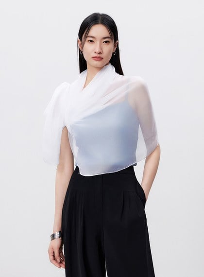 真絲柔感披肩圍巾