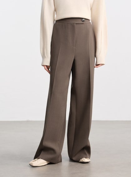 挺廓感高腰西裝寬褲