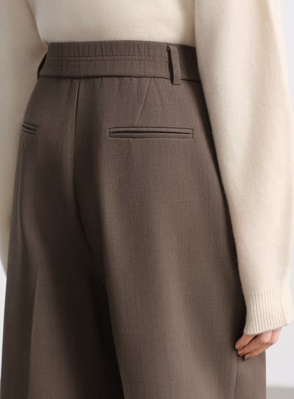 挺廓感高腰西裝寬褲