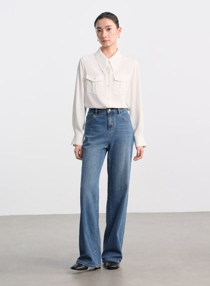 經典小直筒丹寧褲