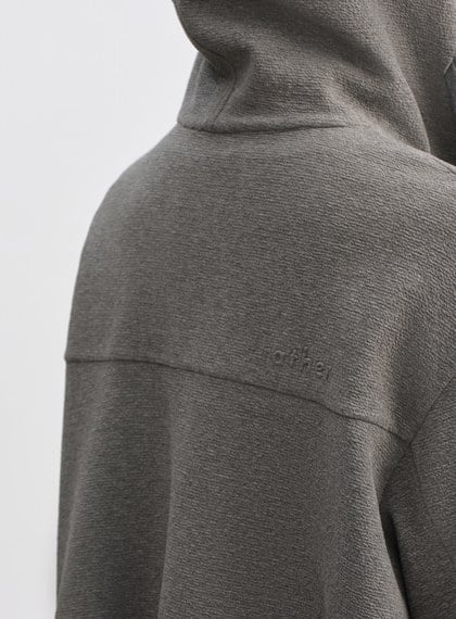 特殊紋理短版連帽開襟外套