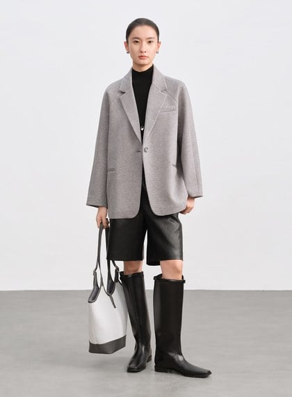 挺廓感休閒繭型西裝