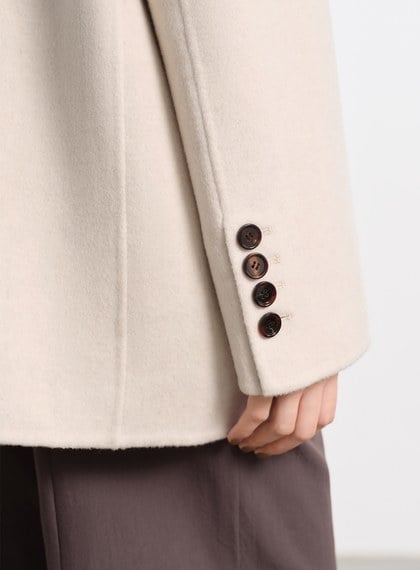 慵懶感翻領針織外套