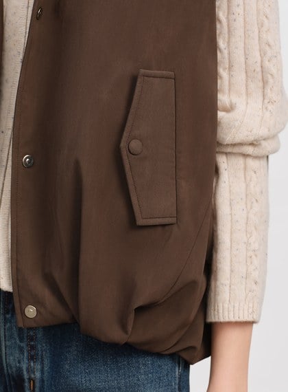 霧面水洗感麂皮馬甲