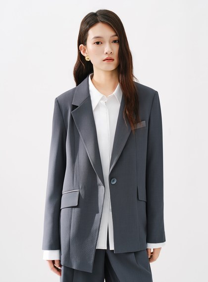 Signature Suit - 簡約不對稱西裝外套