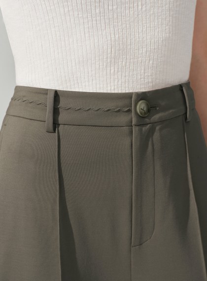 經典不對稱立體剪裁西裝褲