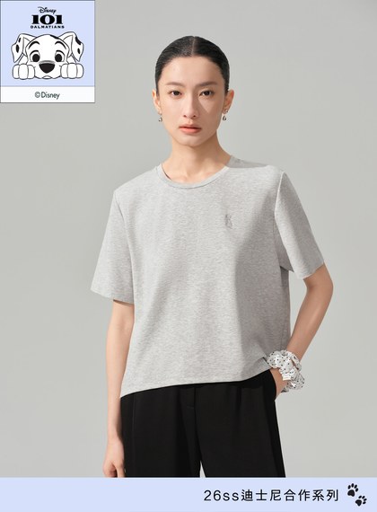 DISNEY｜刺繡短版上衣