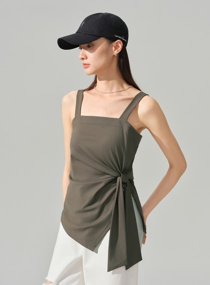 優雅綁帶不對稱Bra背心